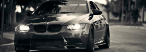 BMW with Lights on