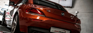 Orange BMW Z4 on Dyno