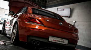 Orange BMW Z4 on Dyno